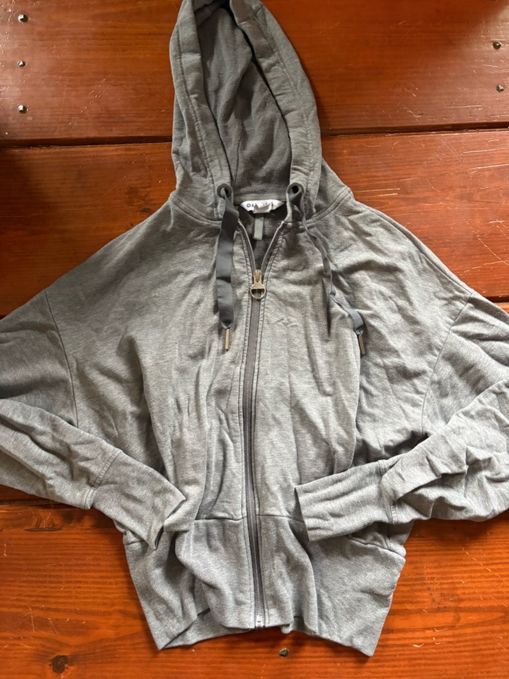 Athleta Gray Zip Hoodie with Hood